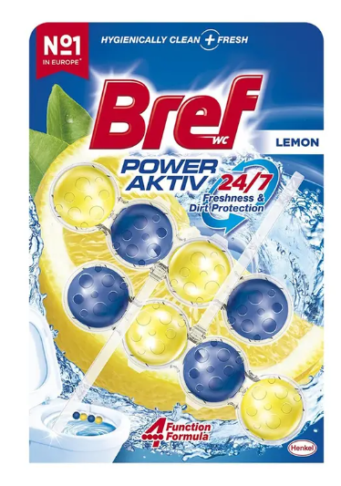 Bref toiletblok Power Activ Lemon 2x50 g