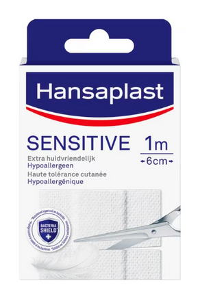 Hansaplast Sensitive Pleisters 1 m x 6 cm - 10 stuks