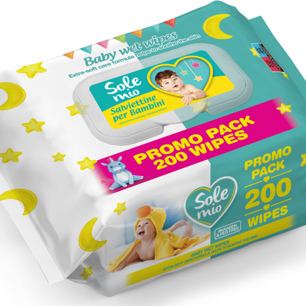 Sole Mio Babydoekjes - 200 stuks