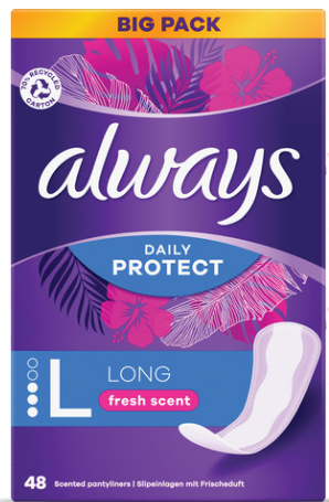 Always Daily Protect Long Inlegkruisjes - 48 stuks