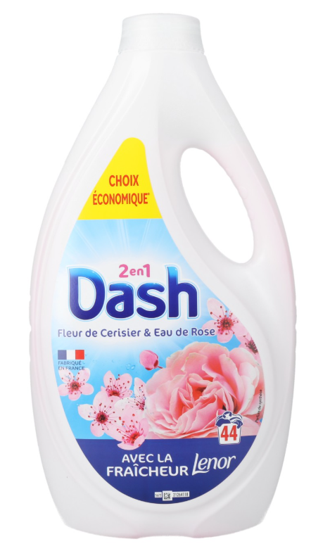 Dash 2-in-1 Vloeibaar Wasmiddel Cherry Blossom & Rose Water 1,98 L - 44 wasbeurten